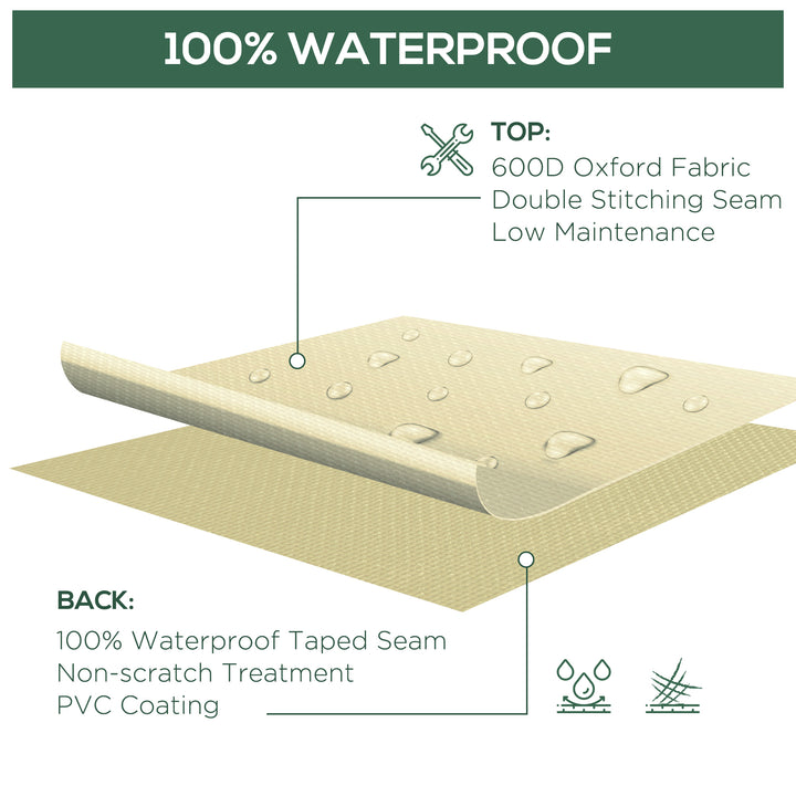 MCL 600D Oxford Cloth Furniture Cover 3 Seat Rattan Chair Protector Large Garden Patio Outdoor Waterproof L152 x W87 x H58-79cm