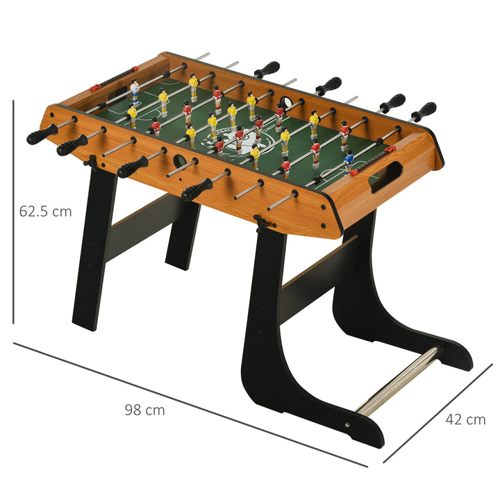 HOMCOM Folding Football Gaming Table Mini Foosball Soccer Table for Family Fun Kids Toy Indoor Play Sports