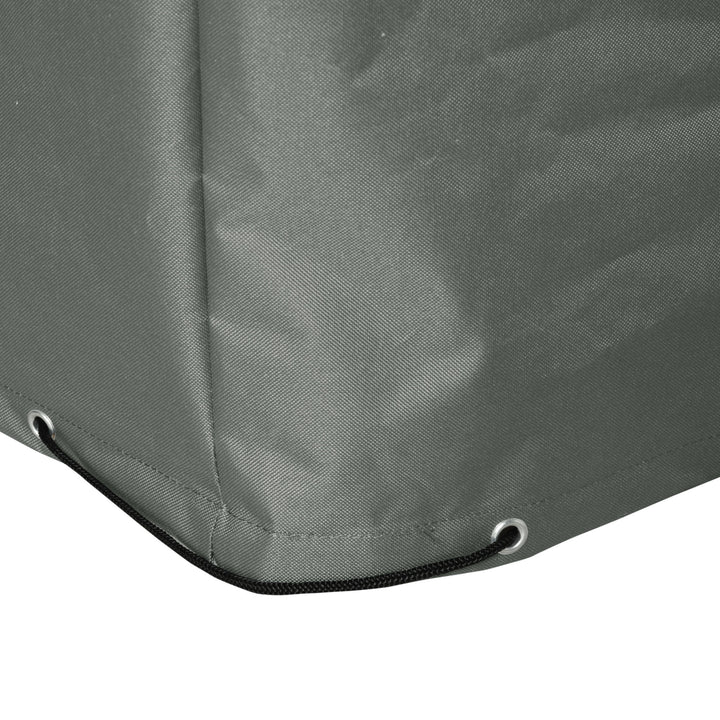 600D Oxford Outdoor Garden Furniture Sofa Set Cover, Waterproof Anti-UV Rattan Sun Lounger Protection Protector Cover, 275L x 205W x 90Hcm, Grey