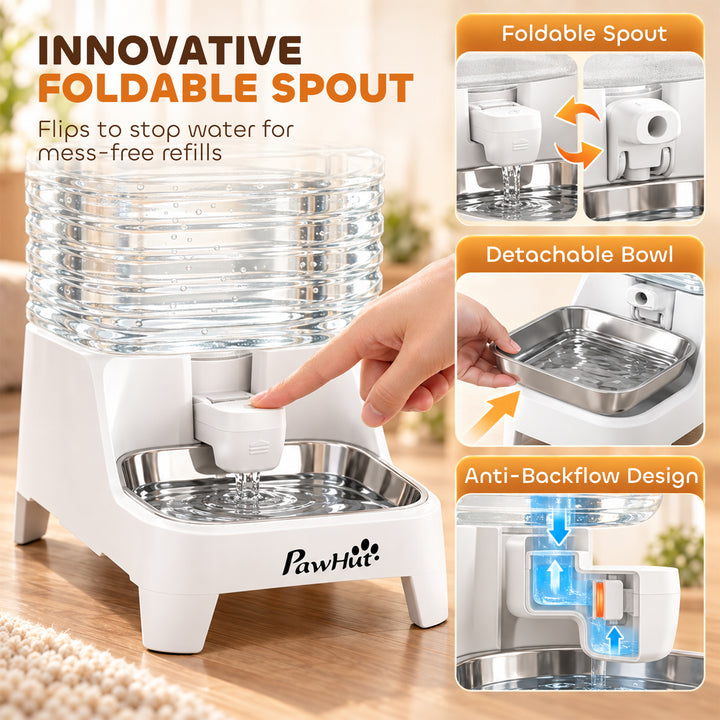 Automatic Pet Water Dispenser, 8L Gravity Dog Water Dispenser with - view 5