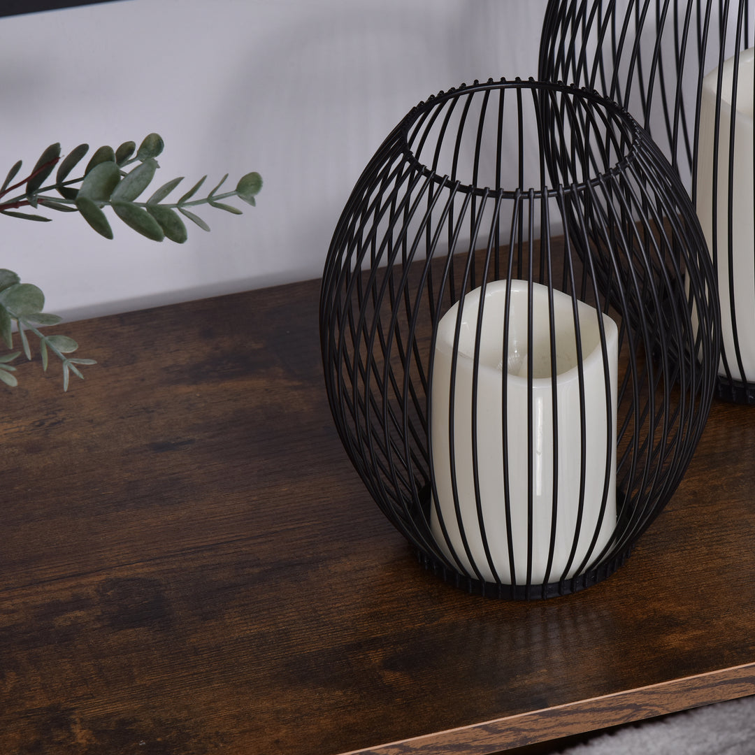 MCL Industrial Bookshelf, Storage Shelf, Large Bookcase with 3 Open Shelves, Multifunctional Rack for Living Room, Office, Rustic Brown and Black