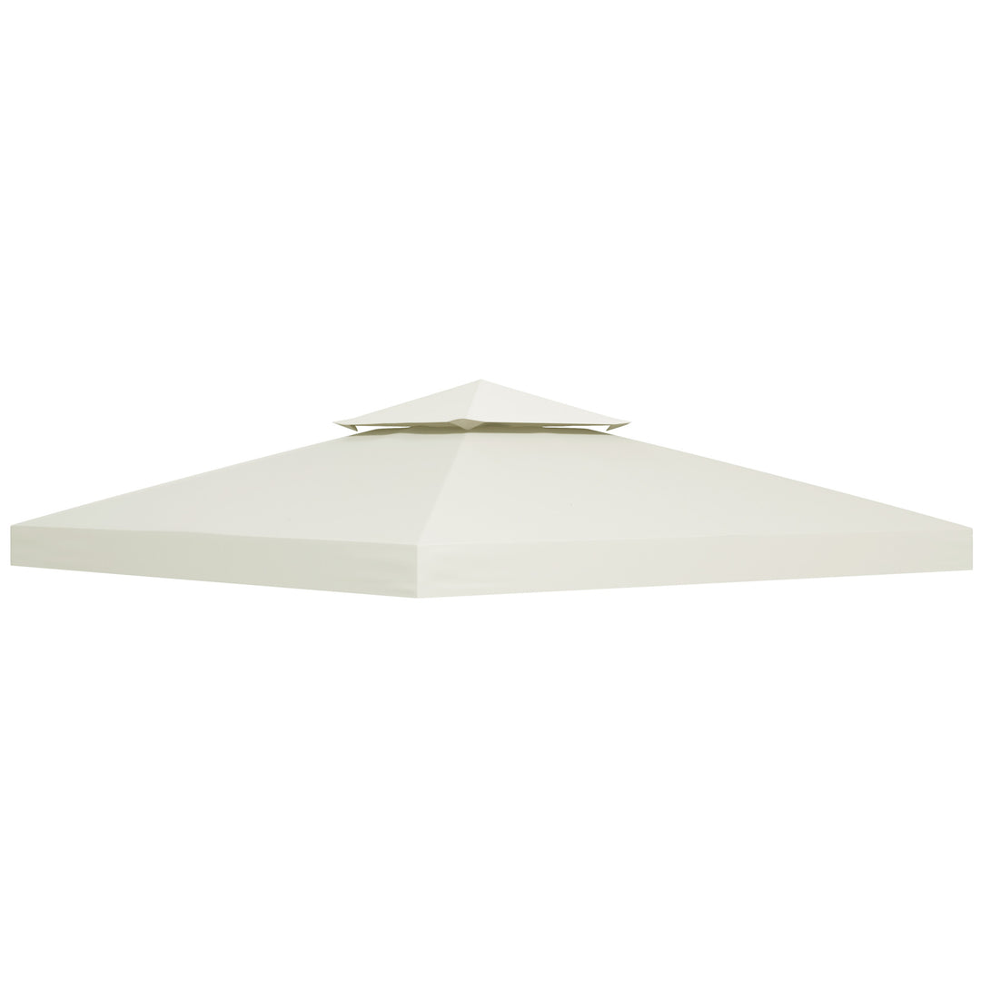 Gazebo Replacement Canopy 3x3 m-Cream White