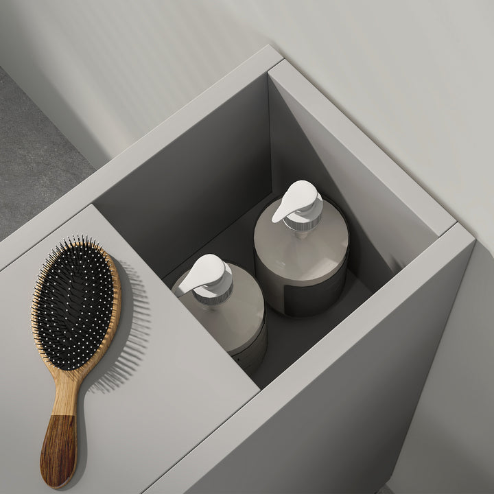 Slimline Bathroom Storage Cabinet - Grey