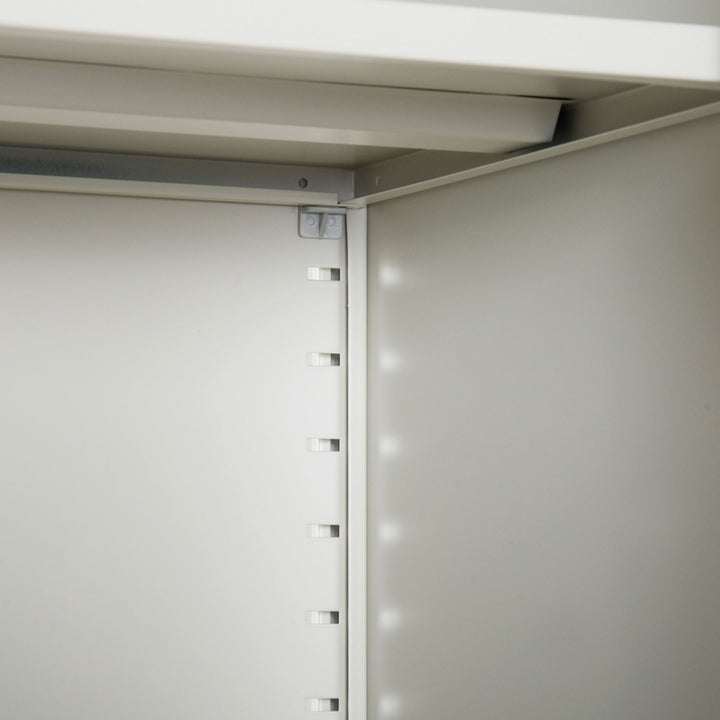 Cool Rolled Steel Tall Office Lockable Filing Cabinet 2 Doors 4 Internal Adjustable Shelves Bookcase Cabinet Storage Unit 80 L x 40 W x 184 cm
