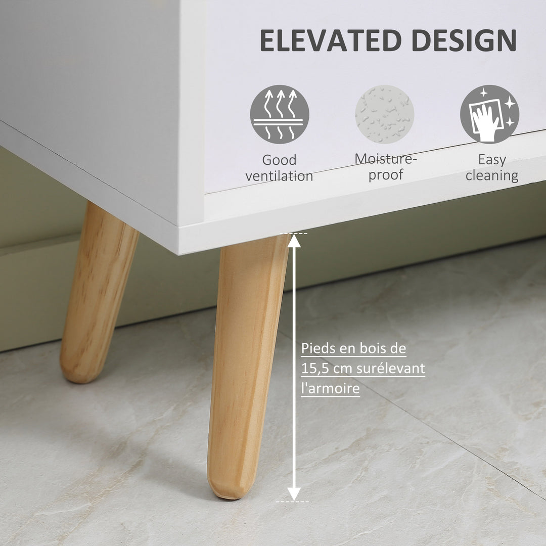 MCL Freestanding 4 Cube Unit Cabinet Unit w/ 3 Fabric Drawers Handles Home Office Storage Shelves