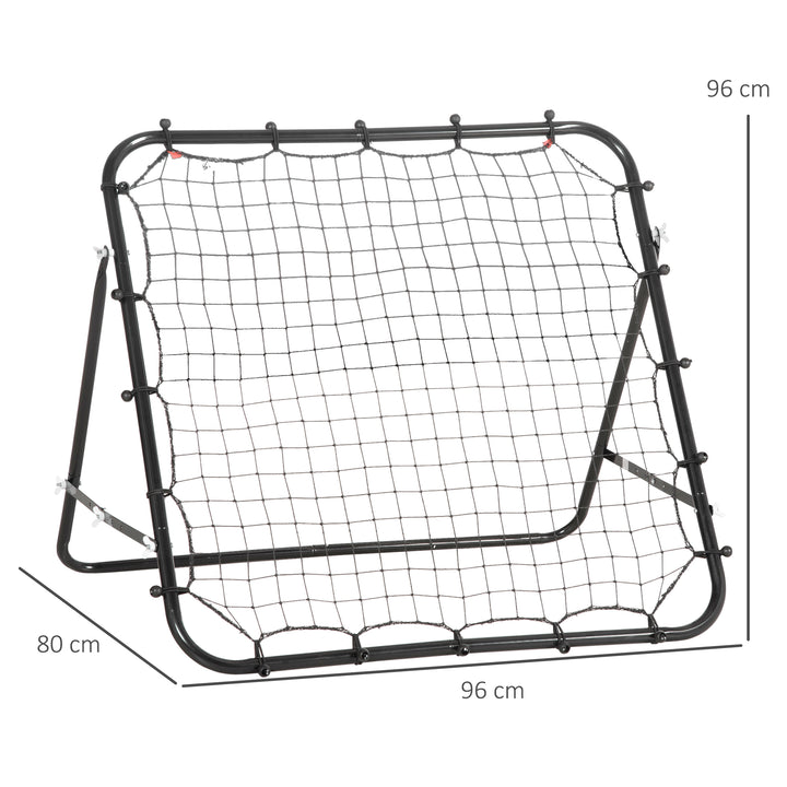 HOMCOM Rebounder Net Practise Kickback Goal for Teens Adults Softball Training Black | Aosom UK