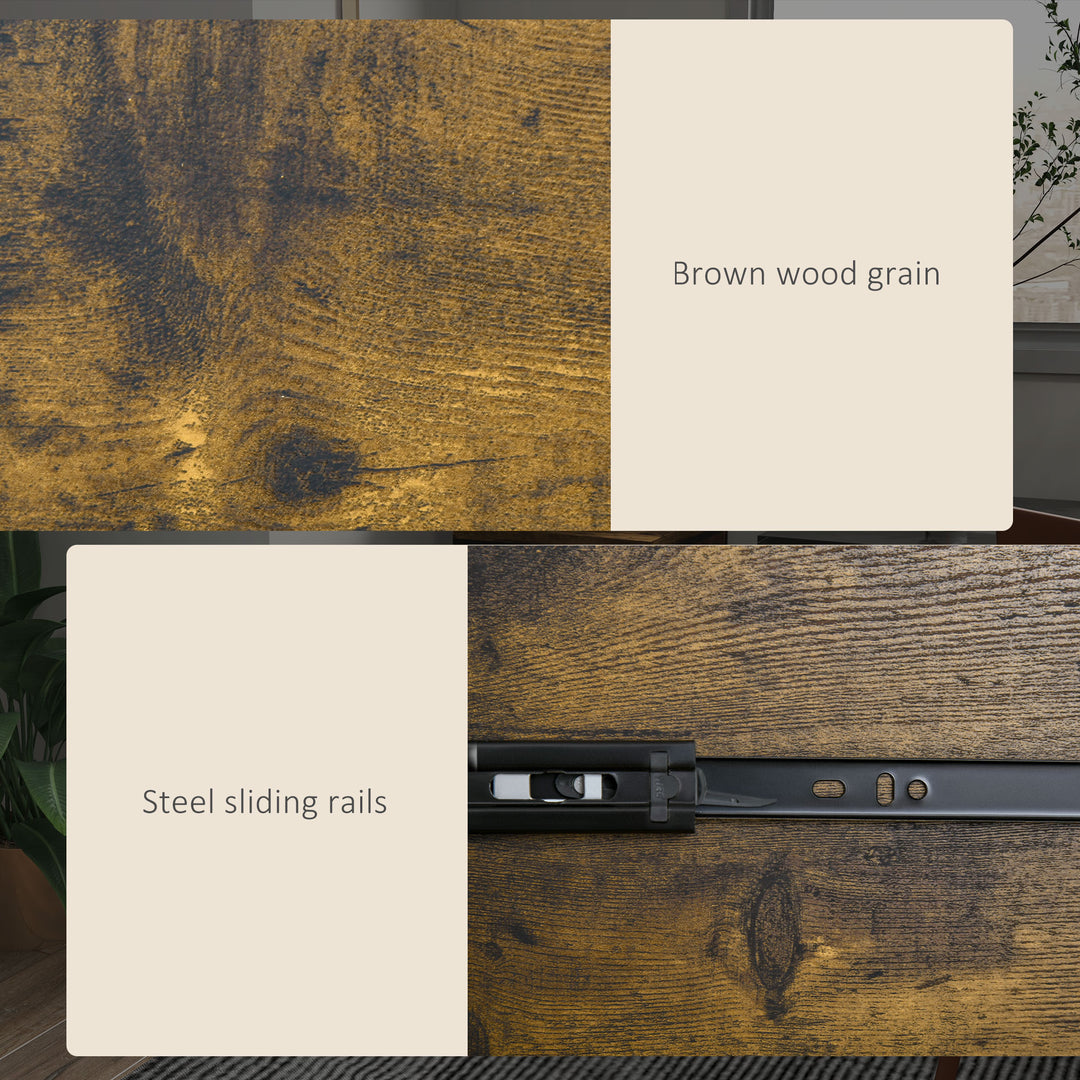 MCL 2-Drawer file Cabinet, Industrial filing cabinets for Home, Hanging File Folders, Vertical Home Office Organizer for A4 Size, Rustic Brown