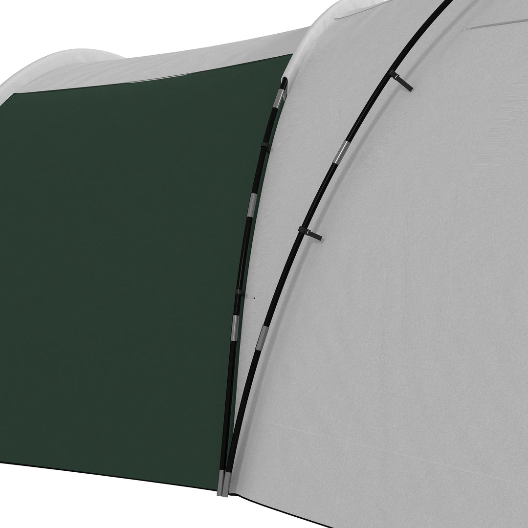 6-9 Man Tent with Bedrooms and Living Room, Accessories Included, Green
