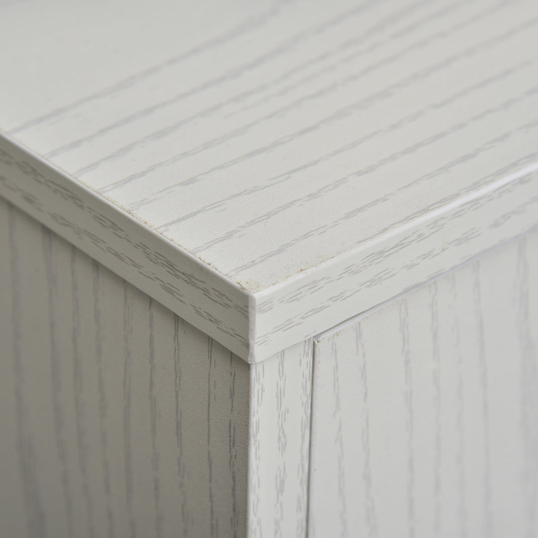 MCL Kitchen Storage Unit, Modern Microwave Stand Trolley Cart, Sideboard with Cabinet,  Locking Wheels, Shelf for Living Room, Dining Room, White