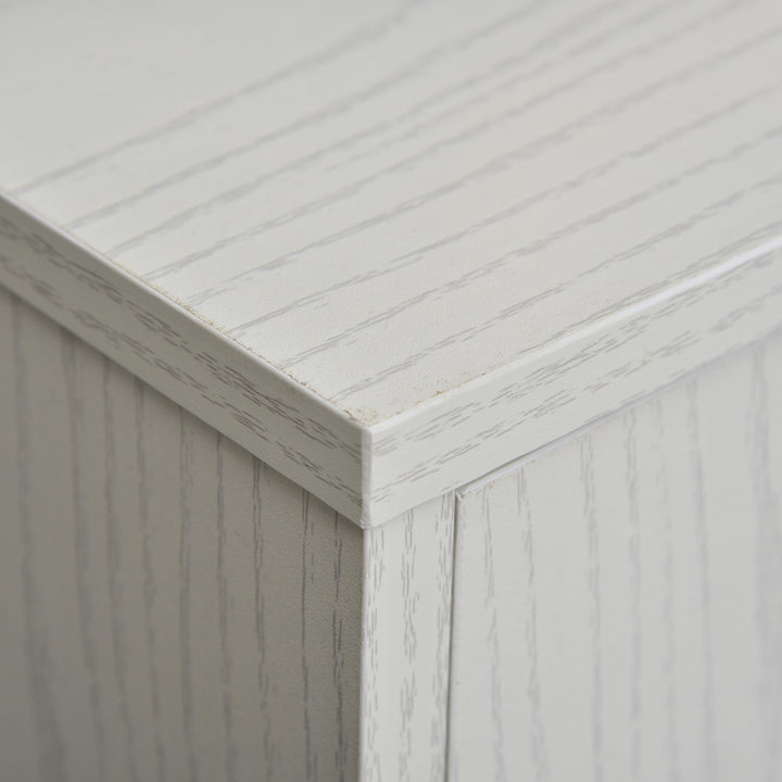 MCL Kitchen Storage Unit, Modern Microwave Stand Trolley Cart, Sideboard with Cabinet,  Locking Wheels, Shelf for Living Room, Dining Room, White