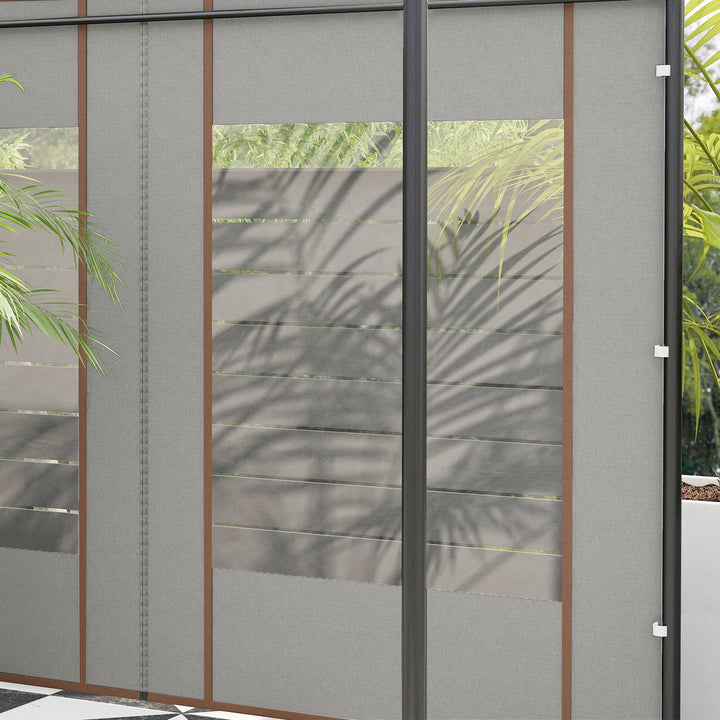Set of Two 295cm Replacement Canopy Walls - Grey