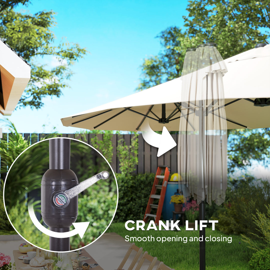 MCL 4.6m Double Garden Parasol - Beige