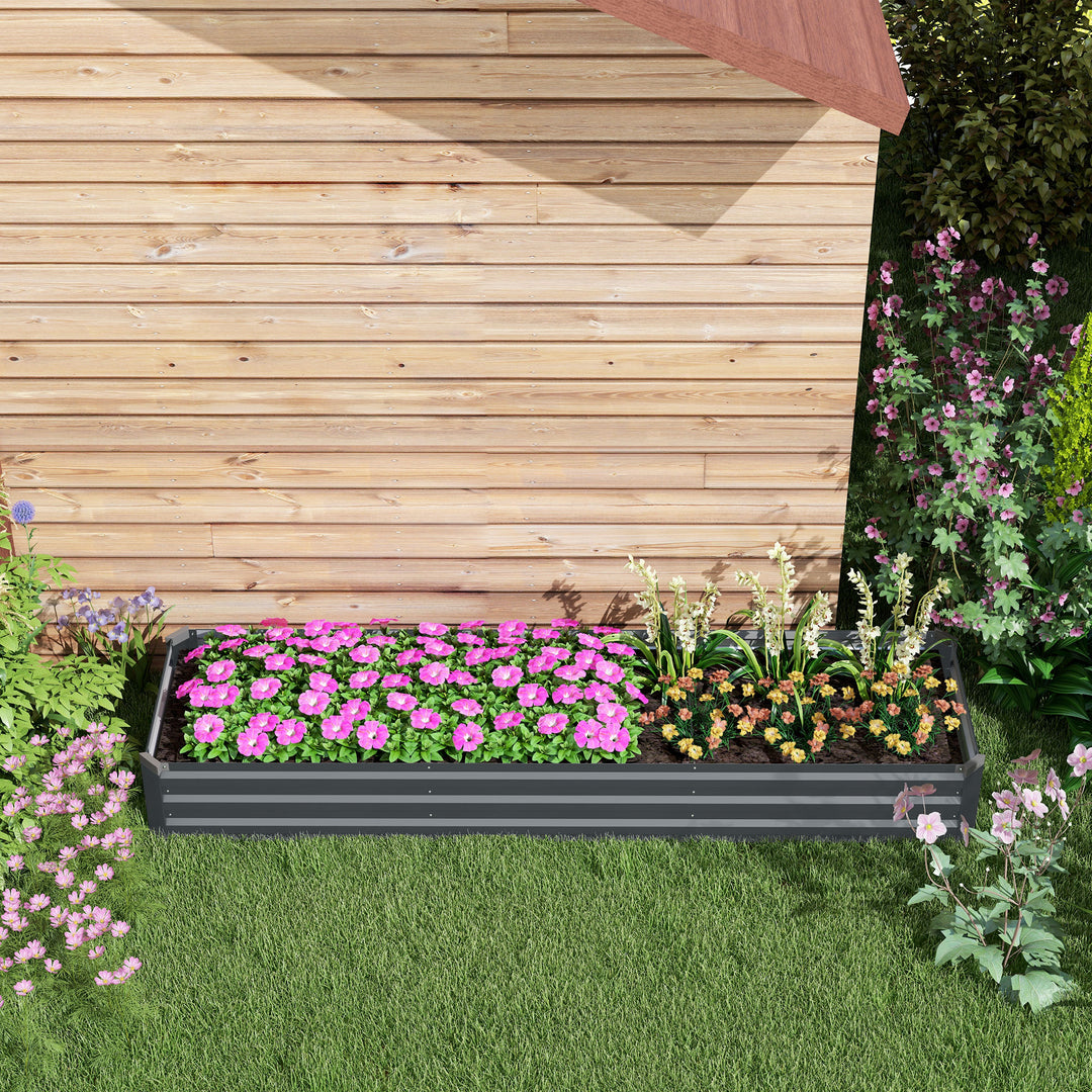 60 x 240cm Galvanised Steel Planter, with Open Bottom