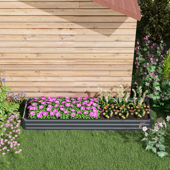 60 x 240cm Galvanised Steel Planter, with Open Bottom
