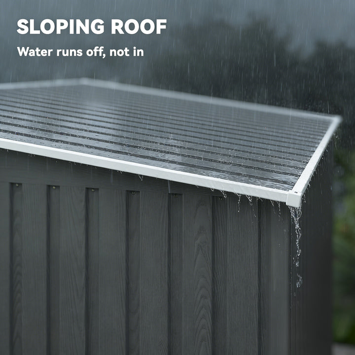 7 x 5ft Galvanised Metal Shed, with Sliding Door - Light Grey