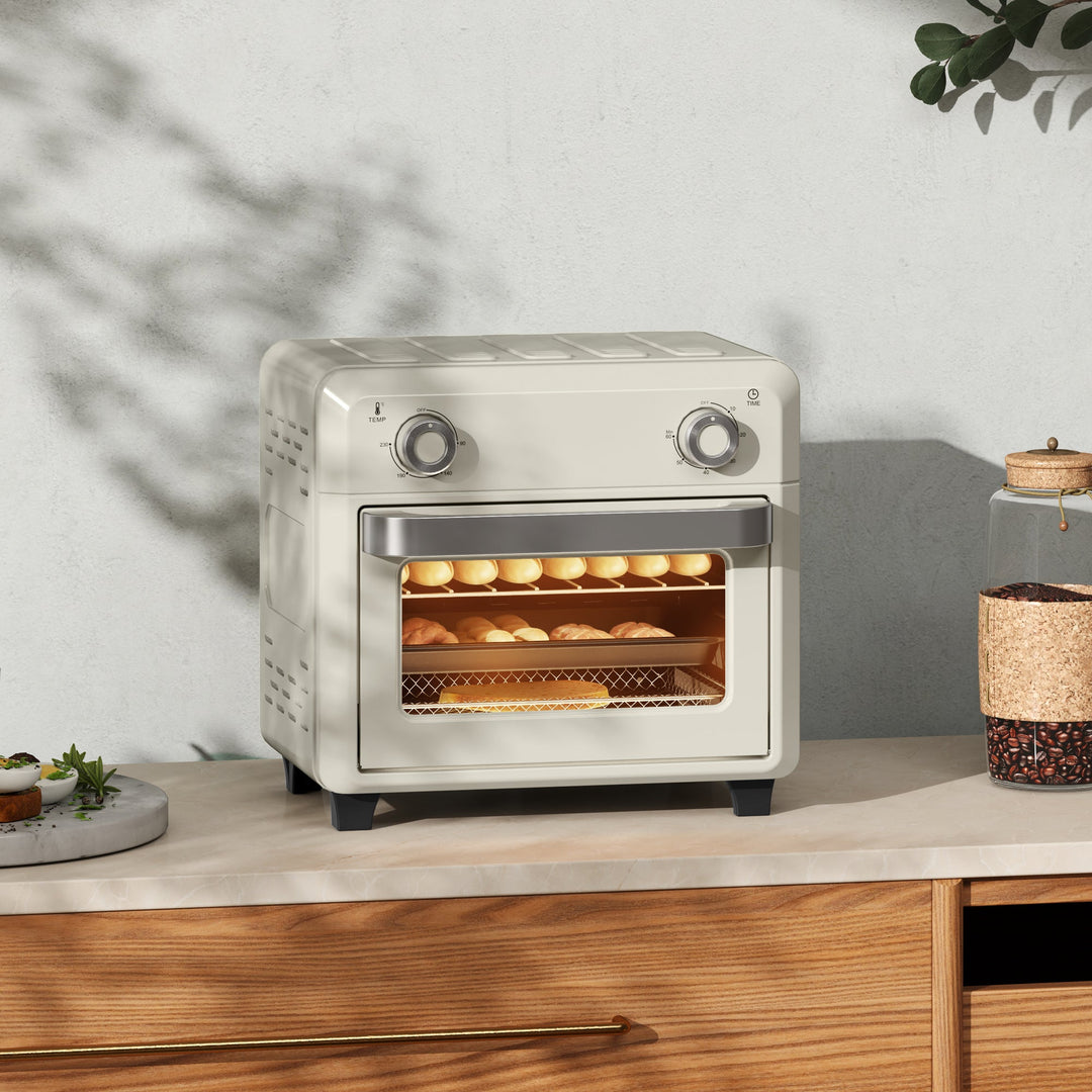 10L Air Fryer Oven, Mini Oven, Oil Free Cooking, Grill, Roast, Bake, with Adjustable Temperature, Timer, Dishwasher Safe, 1000W