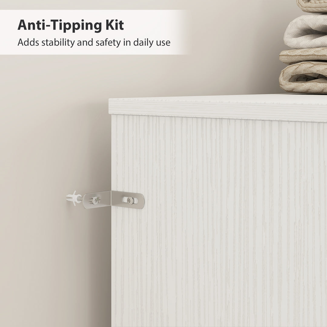 King-Size Headboard with Storage, Freestanding Bed Headboard with 4 Op