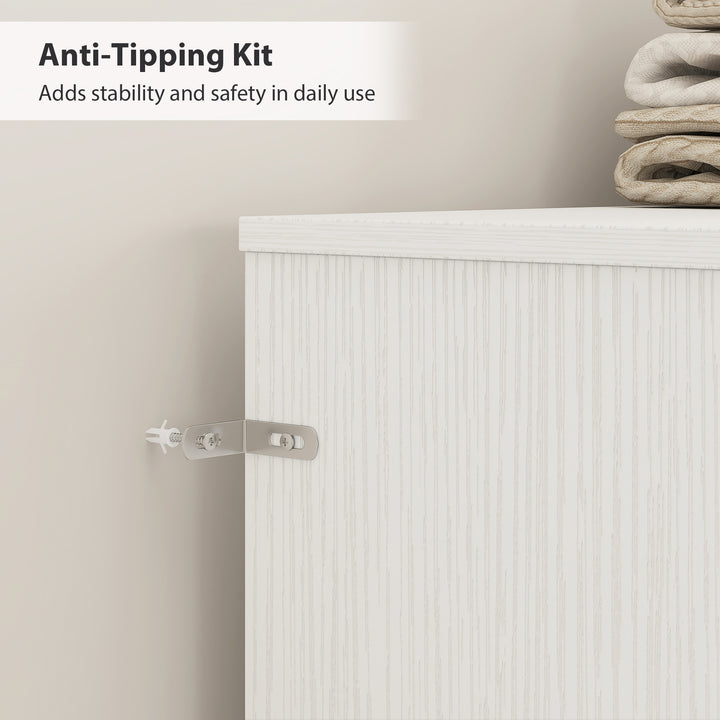 King-Size Headboard with Storage, Freestanding Bed Headboard with 4 Op
