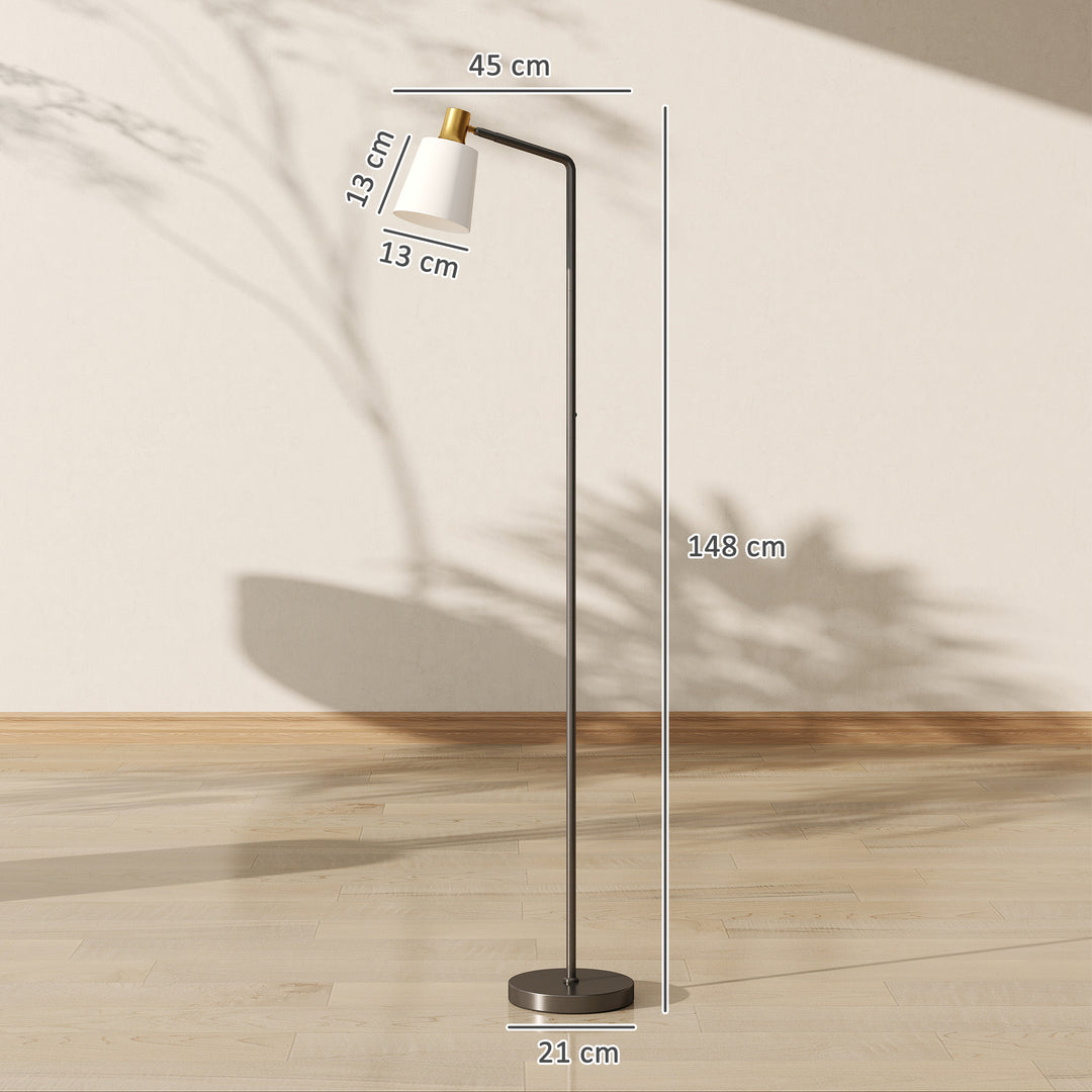 Floor Lamp with 350° Rotatable Head, Modern Standing Lamp with 3000K/4000K/6500K Colour Temperatures for Living Room Bedroom Office