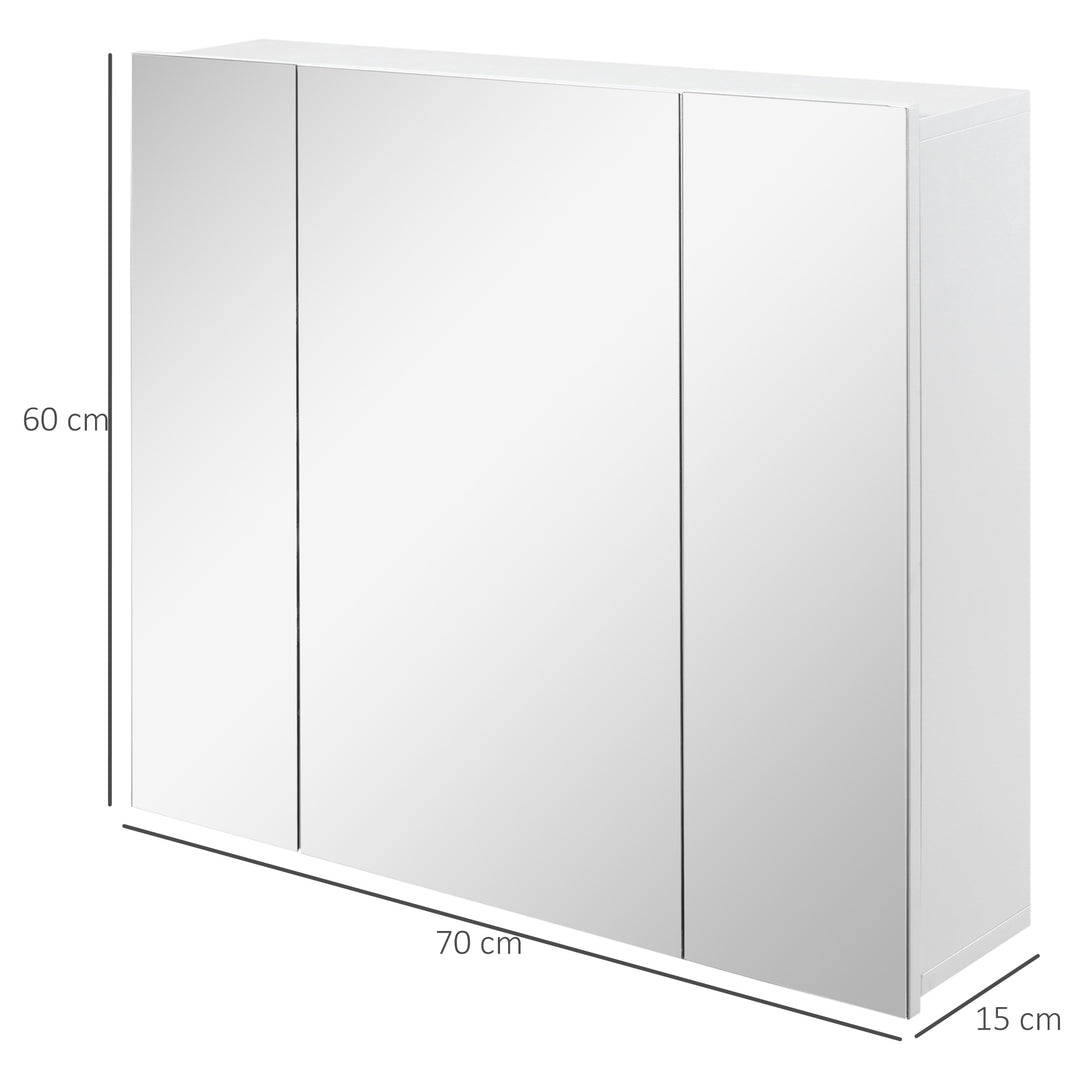 Wall Mounted Mirror Cabinet - White