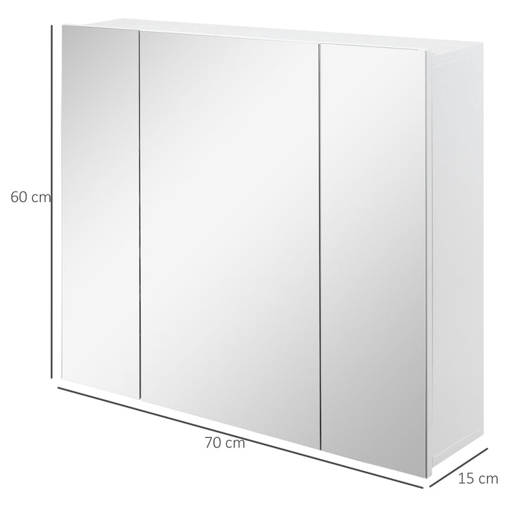 Wall Mounted Mirror Cabinet - White