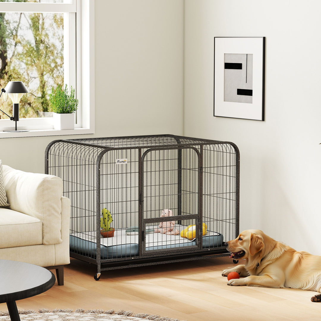 Heavy Duty Dog Crate,116 x 77 x 88 cm, Large Dog Cage for Small to Lar