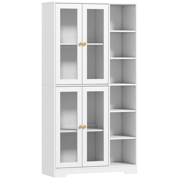 MCL Multi-Storage Kitchen Cabinet, with Glass Doors - Wood-Effect