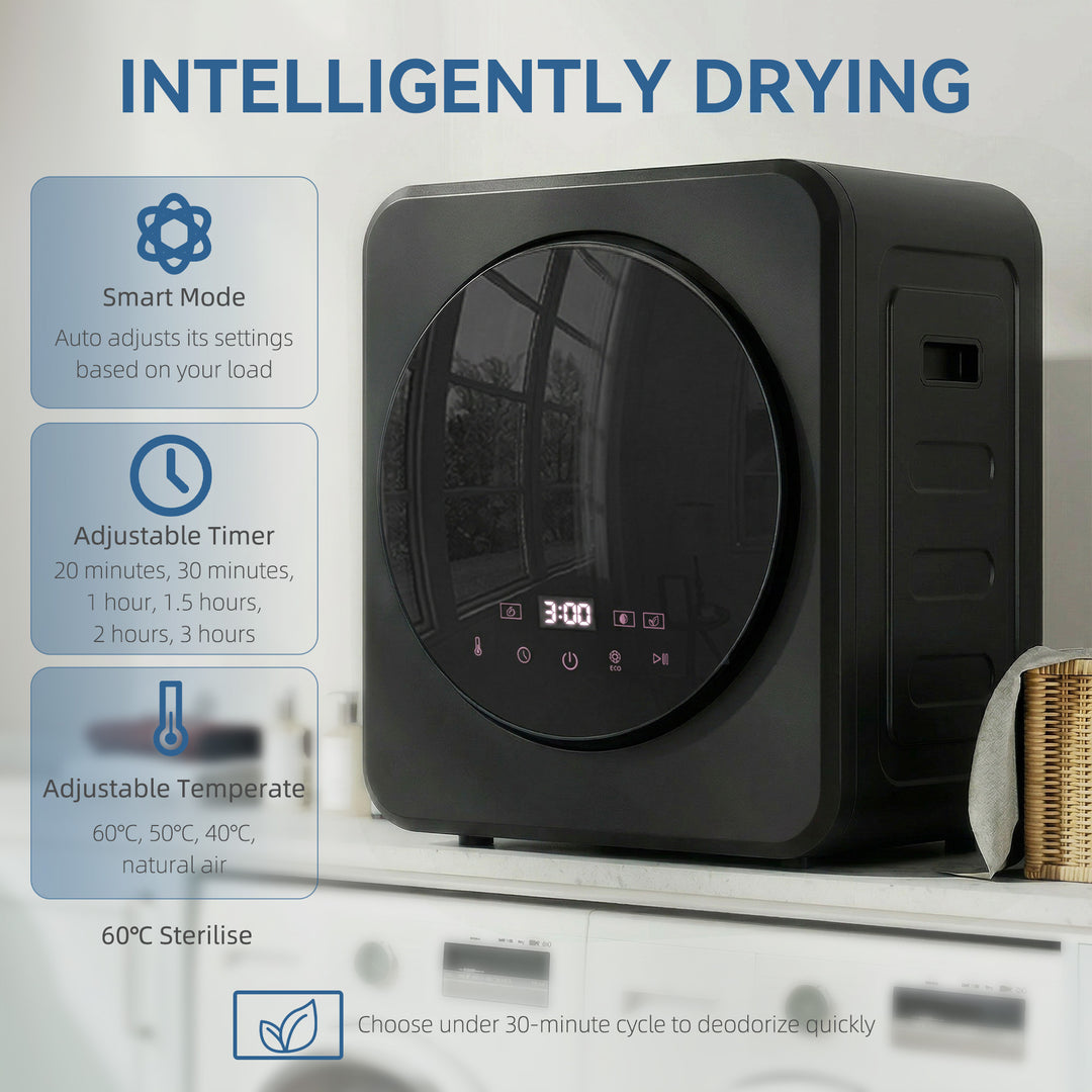 Vented Tumble Dryer, 4 kg Front Tumble Dryer with Stainless Steel Tub,
