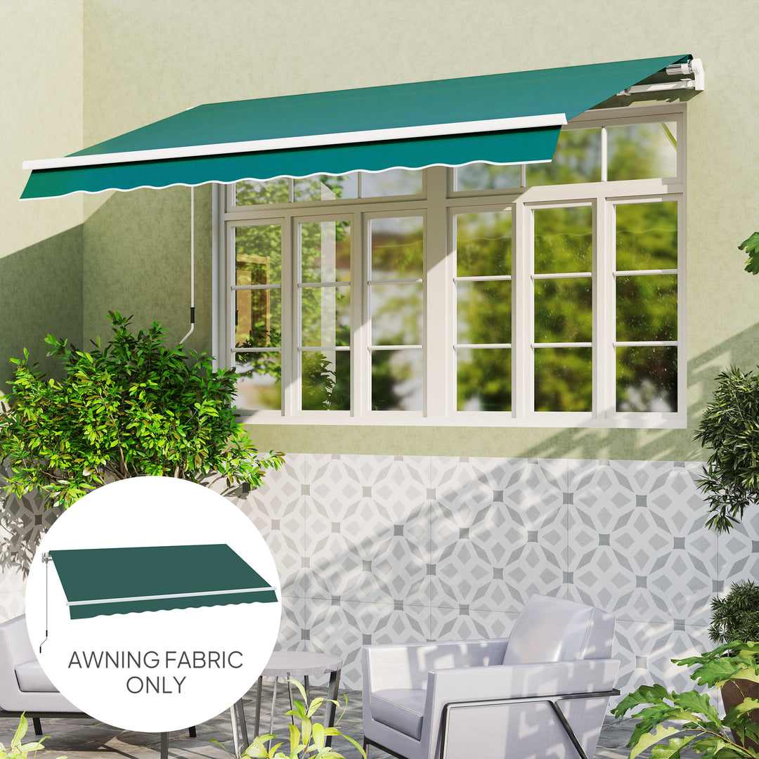 Awning Replacement Canopy, Water Resistant UPF 50+ Sun Shade Cover for 3 x 2.5 m Garden Awning (Fabric Only), Green