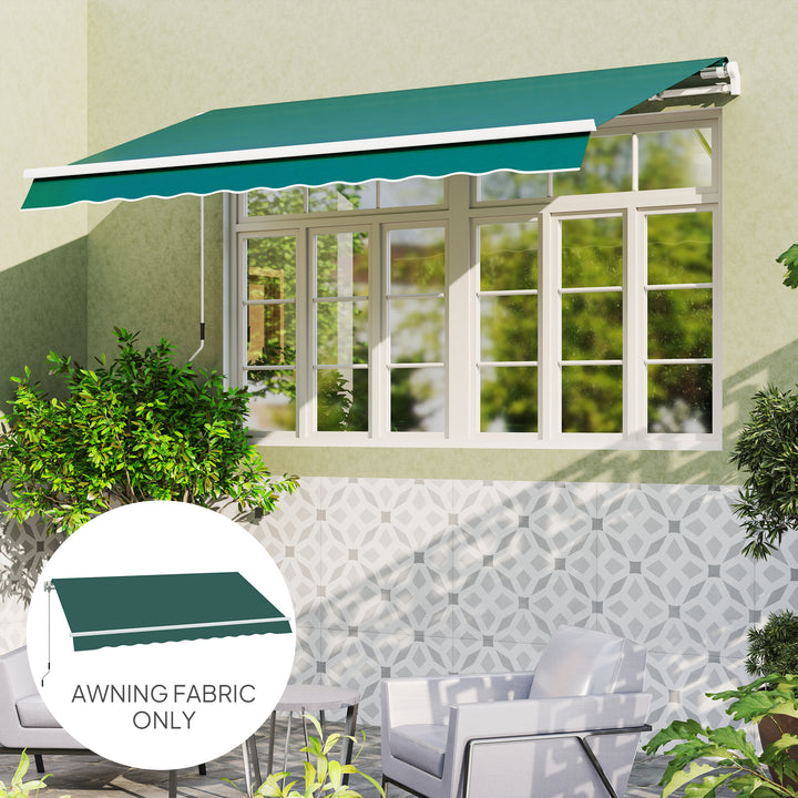 Awning Replacement Canopy, Water Resistant UPF 50+ Sun Shade Cover for 3 x 2.5 m Garden Awning (Fabric Only), Green