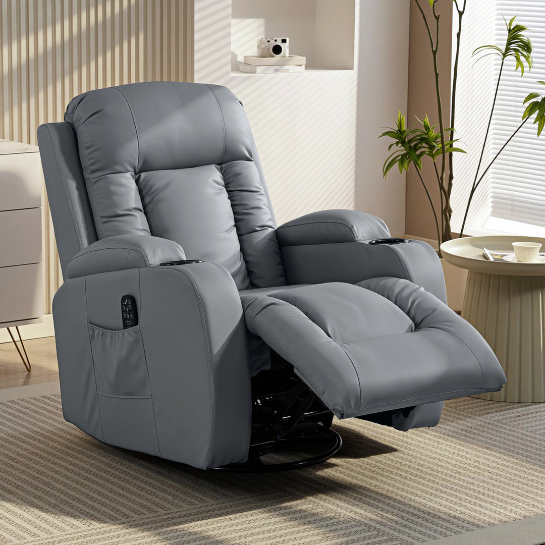 Massage Recliner Armchair, PU Leather Recliner Chair