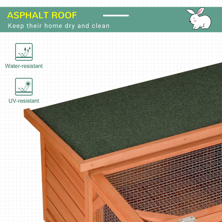 Guinea Pigs Hutches Off-ground Small Animal Guinea Pig House 125.5 x 100 x 49cm