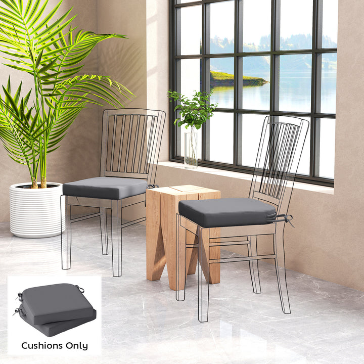Outdoor Chair Seat Cushions Set of 2, Garden Chair Cushions with 7cm T