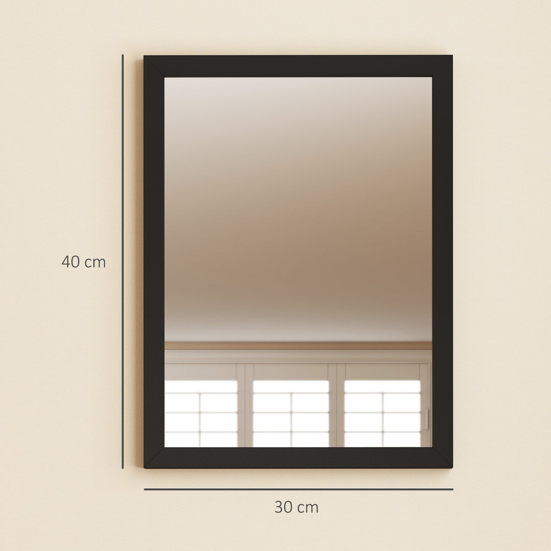 Wall Bathroom Mirror, 30 x 40 cm Wall-Mounted Mirror for Living Room, 