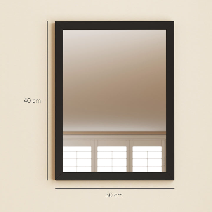 Wall Bathroom Mirror, 30 x 40 cm Wall-Mounted Mirror for Living Room, 