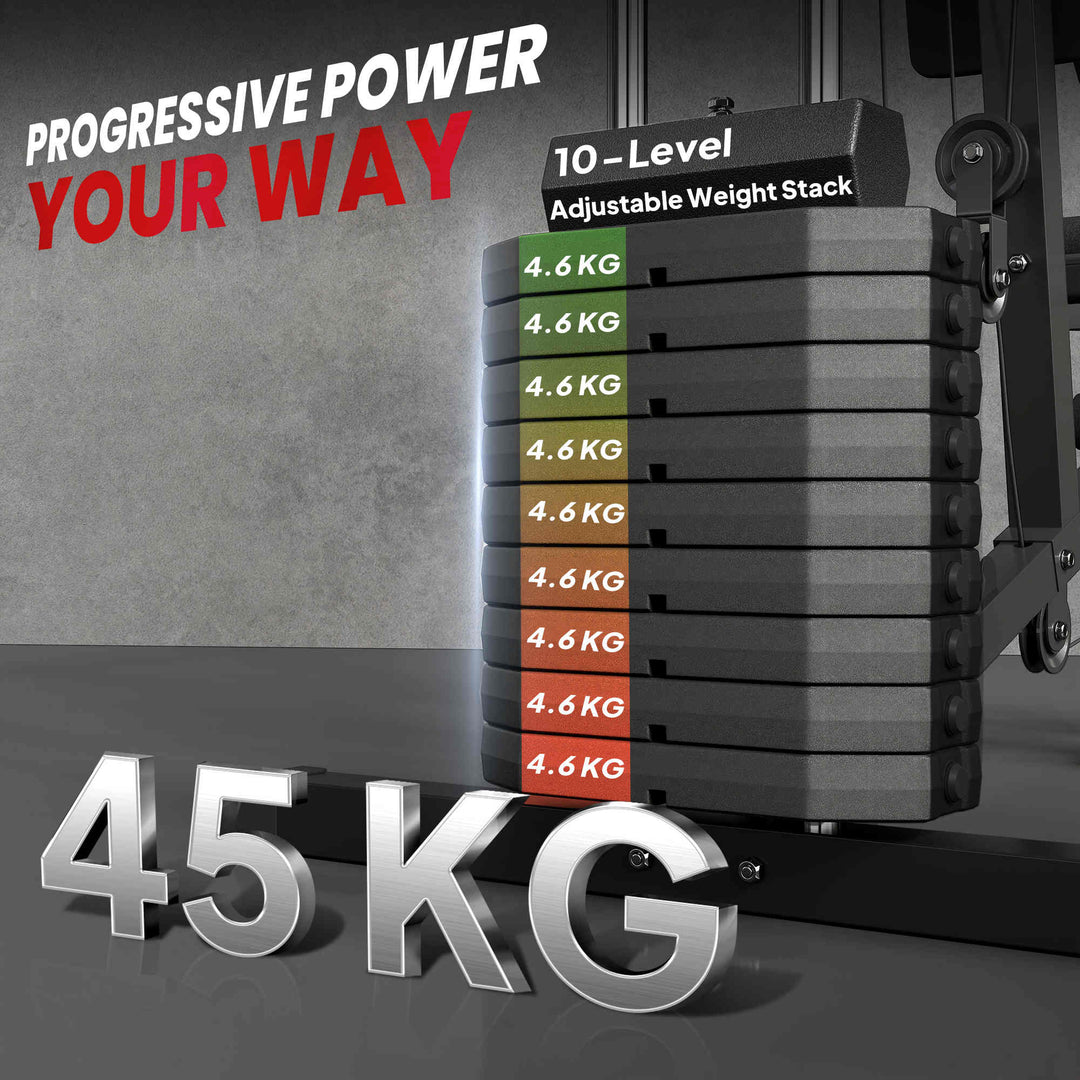 Multi Gym Equipment, 45KG Weight Stack, Chest Press, Butterfly Press - view 5