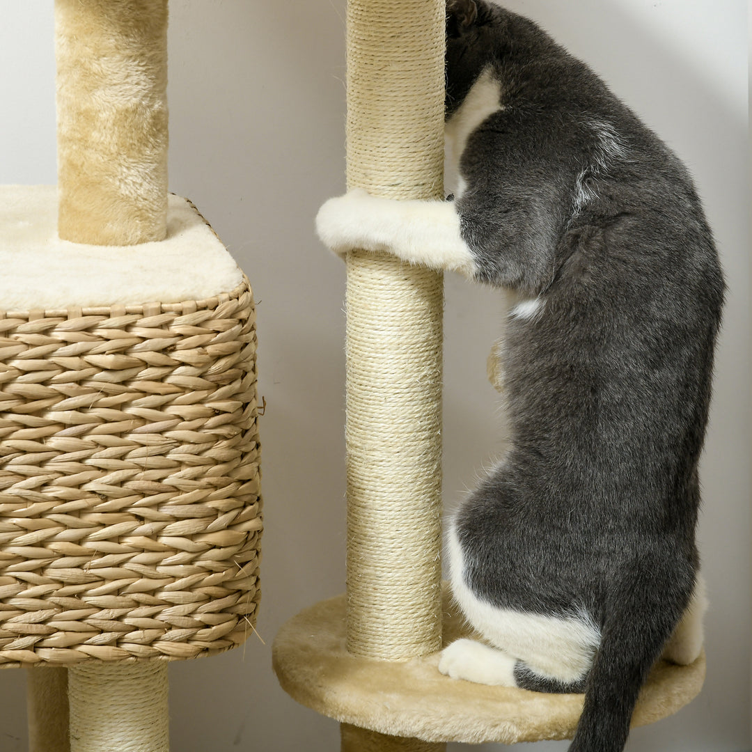 95cm Cat Tree Tower for Indoor Cats, with Scratching Post, Cat House, 