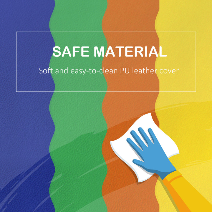 MCL Soft Play Set, 7 Piece Foam Blocks, Toddler Climb and Crawl Activity Set for 1-3 Years, Soft Play Equipment for Building and Stacking, Educational Play, Red