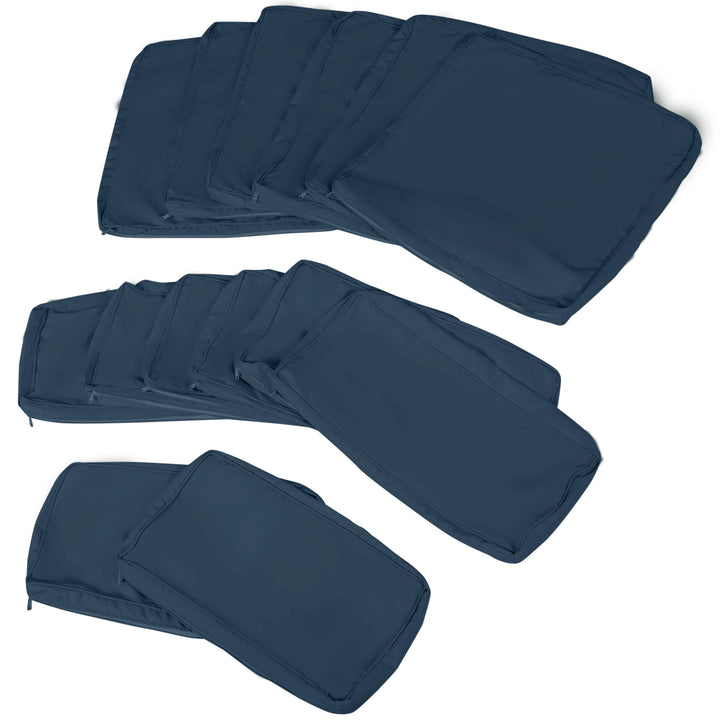 Set of 14 Mixed Cushion Covers - Blue