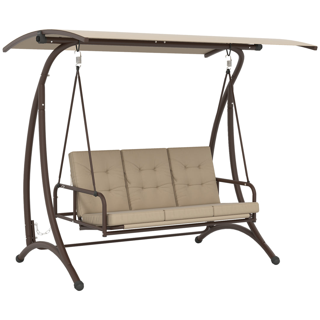Convertible Three-Seater Swing Bed - Khaki