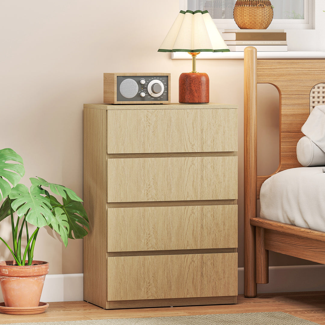 Chest of Drawers, 4-Drawer Storage Cabinets, Modern Dresser, Storage D