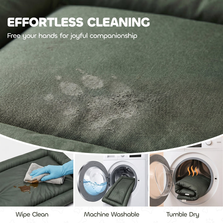 Waterproof Dog Bed, Foldable Pet Bed with Anti-Slip Bottom, Machine Wa