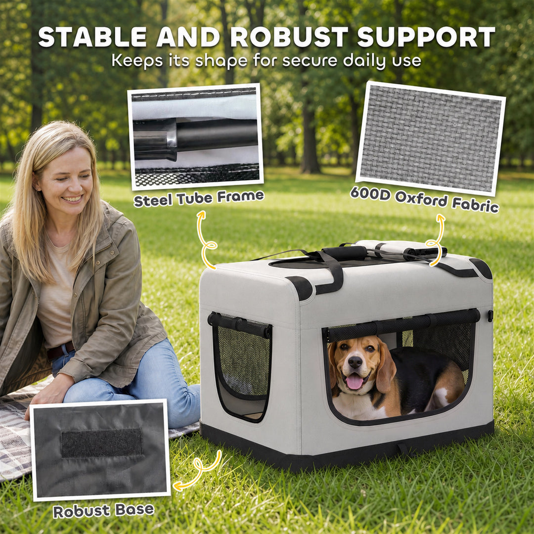 Pet Carrier Bag, Soft-Sided Dog Carrier with Security Buckle Strap - view 5
