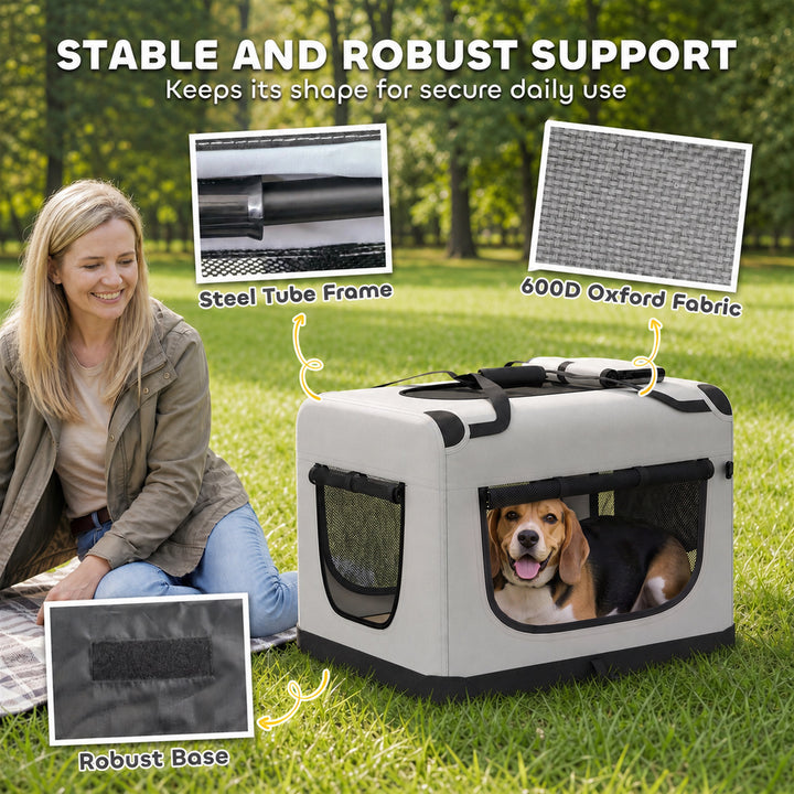 Pet Carrier Bag, Soft-Sided Dog Carrier with Security Buckle Strap - view 5