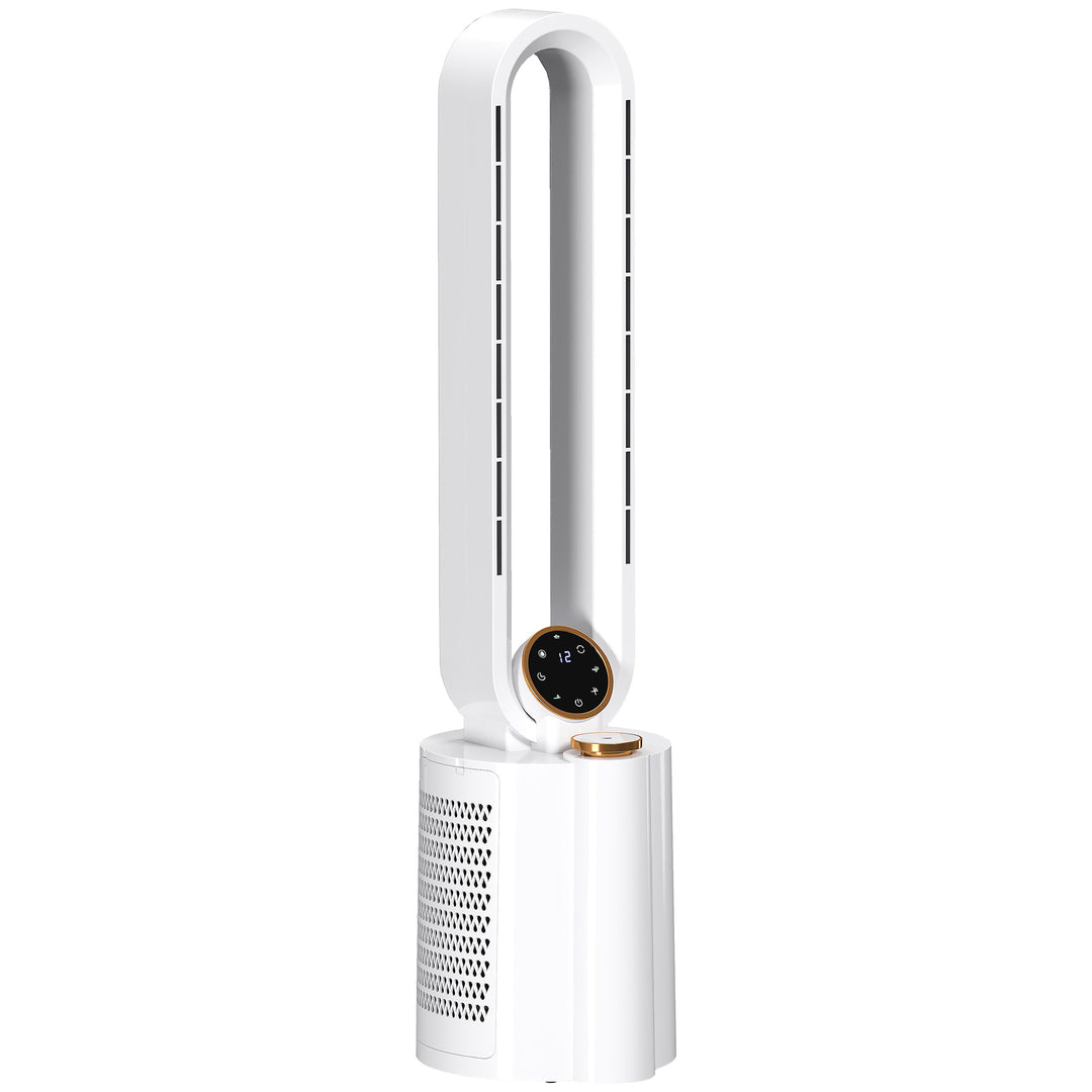 Multi-Mode Bladeless Tower Fan and Humidifier - White
