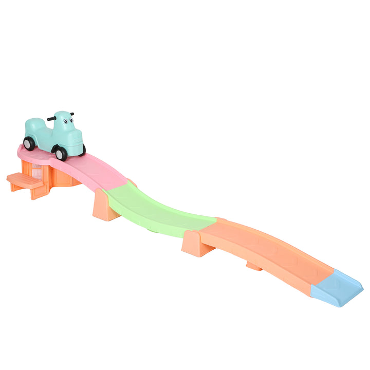 MCL 3(m) Four-Piece Ride on Kids Roller Coaster w/ Non-Slip Steps, for Ages 2-5 Years - Orange