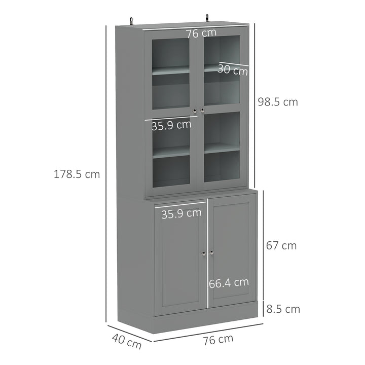 MCL Double Storage Display Cabinet - Grey