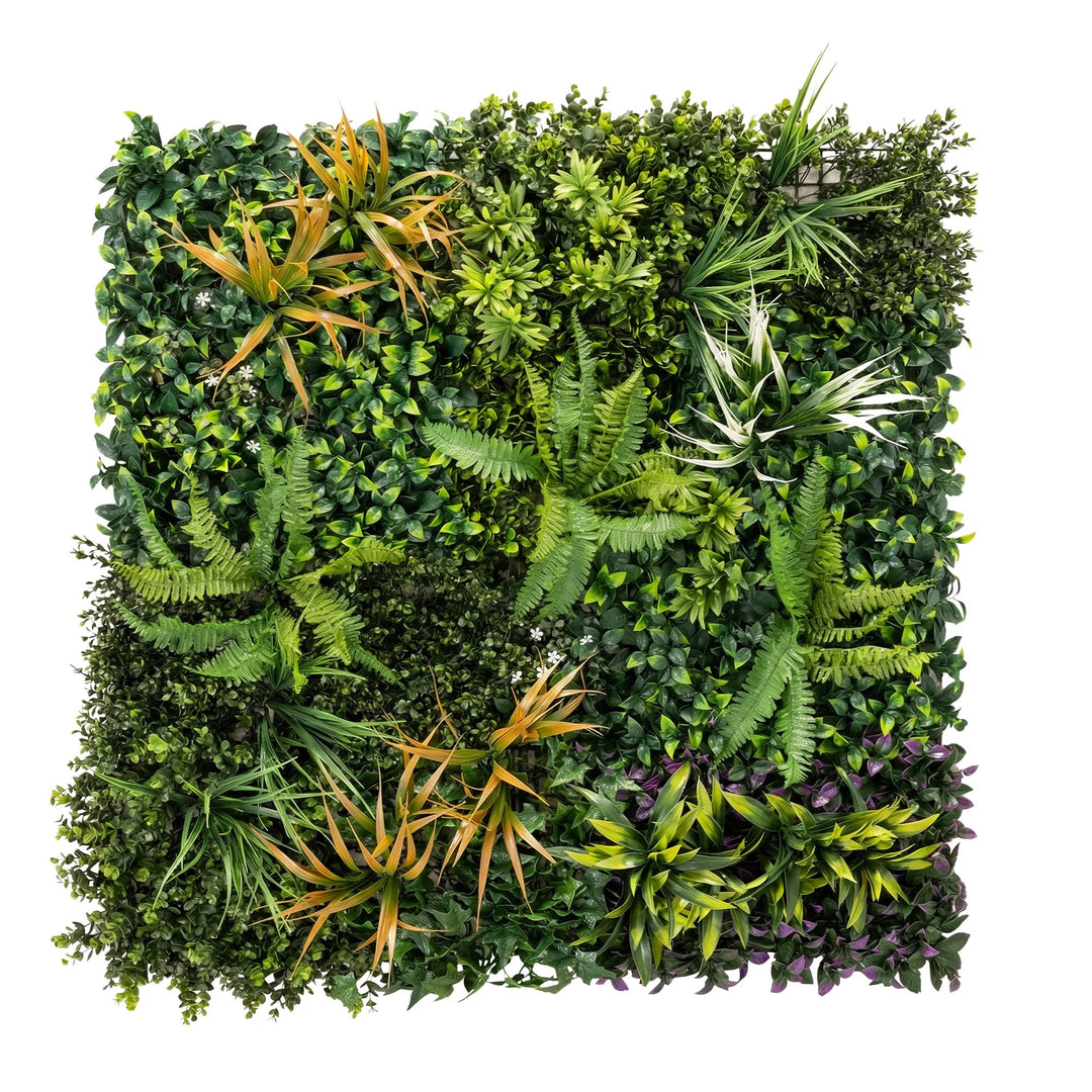 Grass Wall Panels, 100 x 100 cm Artificial Grass Wall Decor with Tie C