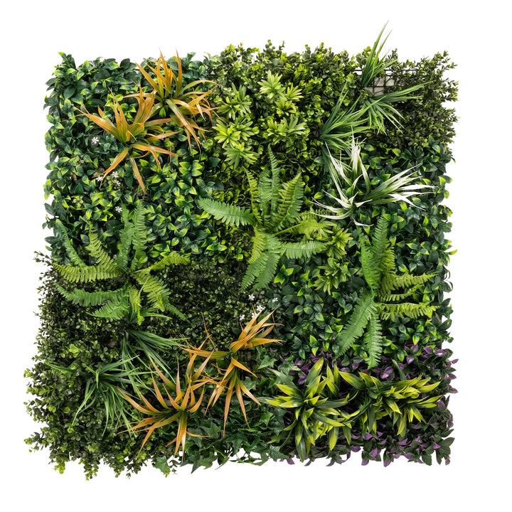Grass Wall Panels, 100 x 100 cm Artificial Grass Wall Decor with Tie C