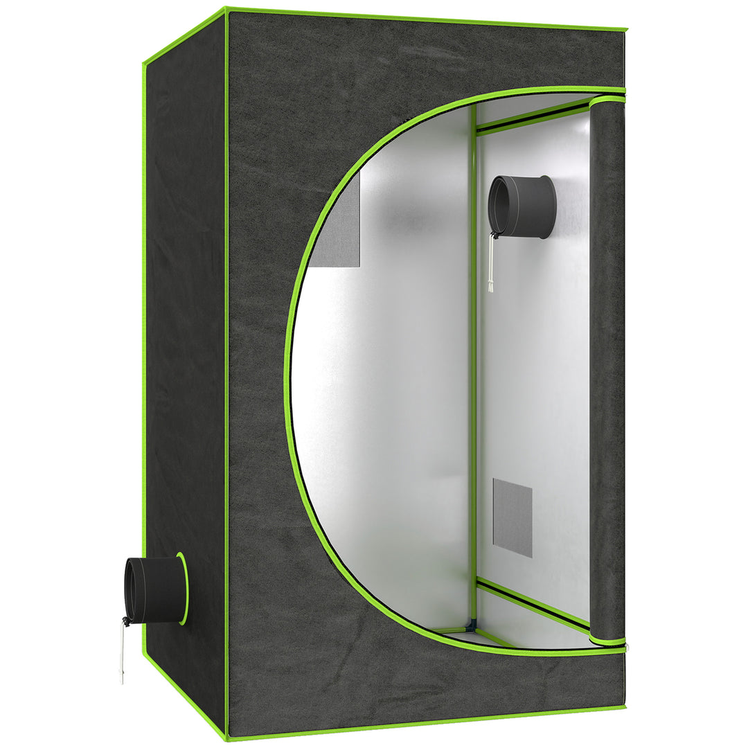 Grow Tent 120 x 120 x 200 cm, Reflective Mylar Hydroponic Growing Tent with 600D Oxford Fabric, Observation Window, Vent, Zipper Door for Indoor Plant Growing